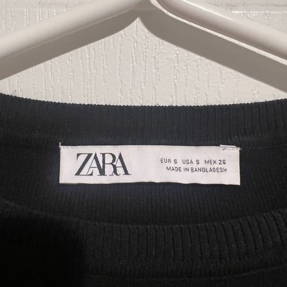 Zara Black Crop Long Sleeve - Picture 2 of 3